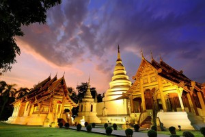 Le temple wat Phra Sing à Chiang Mai