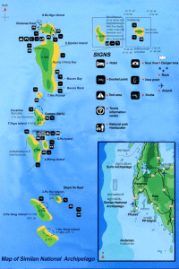 Carte des îles Similan Island